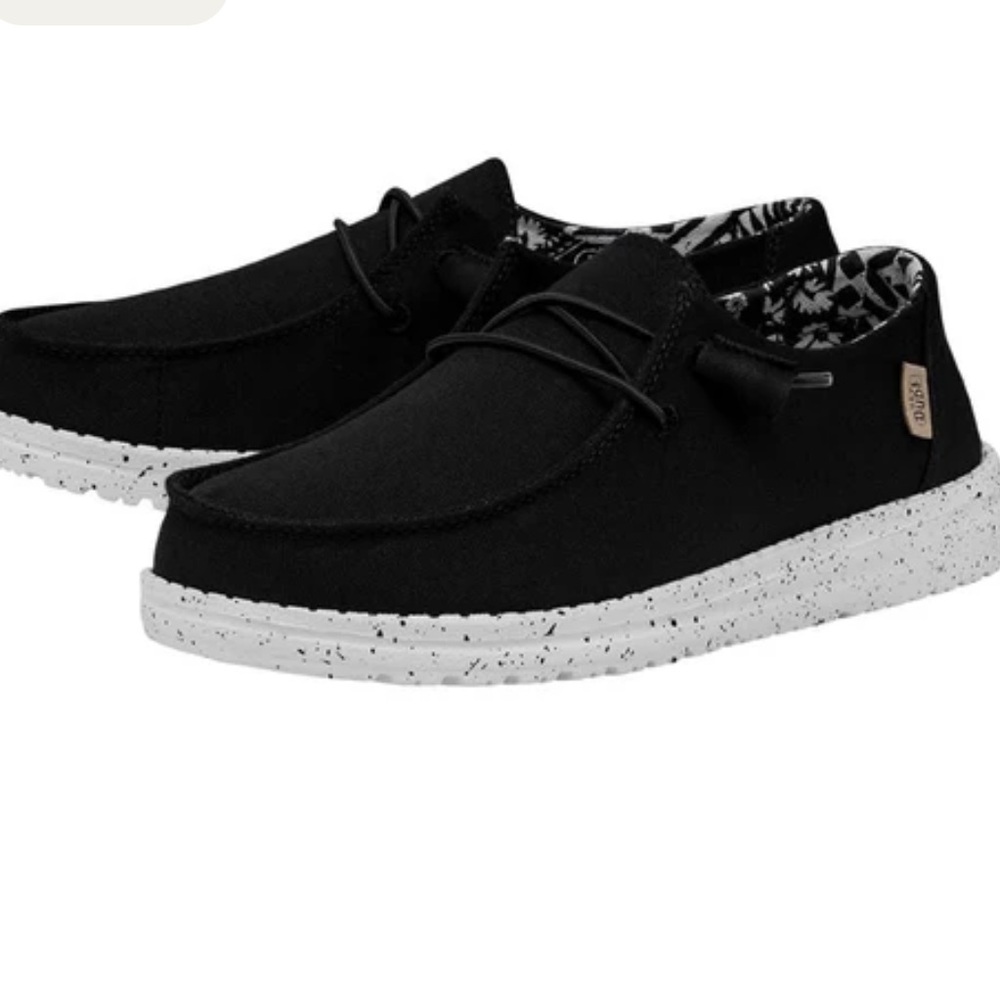 Hey Dude Black and White Women's Shoes